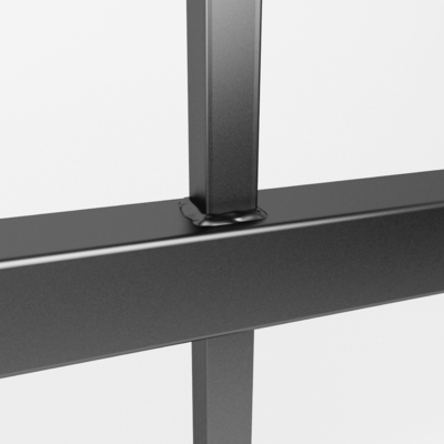 5.8-6.0M Länge Moderne schwarze Metalltreppe Aluminiumgeländer für dekoratives Balkonsystem