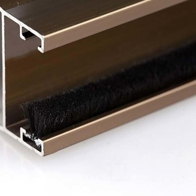 Grauer Aluminium Fenster und Tür Wetterstreifen für Staubsicherheit im modernen einfachen Stil