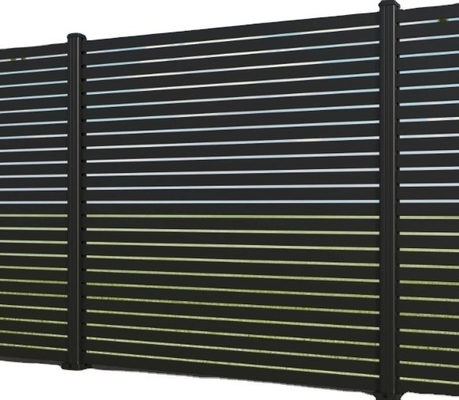 Außengarten-Privatsphäre Zaun mit 6063 Grade Aluminium Horizontale Schieferplatten und Design