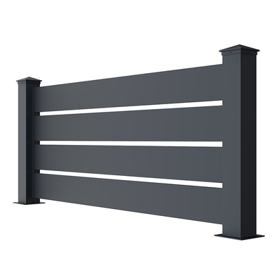 Alloy Modern Garden Black Vertikalrohrzaun mit Schneidedienst und Pulverbeschichtung