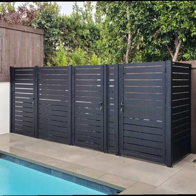 Alloy Modern Garden Black Vertikalrohrzaun mit Schneidedienst und Pulverbeschichtung