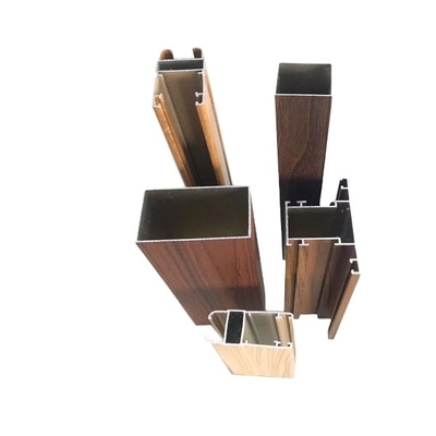 6063 T5 Pulverbeschichtung Anodisierende Holzfarben Aluminiumprofile für Fenster und Türen ISO-zertifiziert
