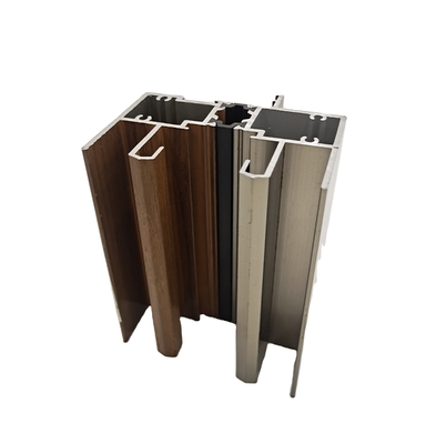 6063 T5 Pulverbeschichtung Anodisierende Holzfarben Aluminiumprofile für Fenster und Türen ISO-zertifiziert