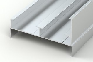 Strukturprofil Dauerhaltige Pulverbeschichtete Aluminiumprofile für Fenster und Türen