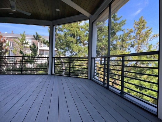 Außenbalkon Aluminium U-Kanal Glaszaun mit anpassbarer Höhe und Legierungsmaterial