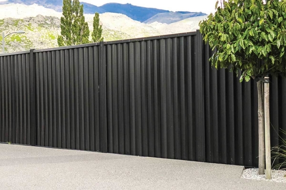 Aluminium-Rohrzaun für Dekorationen im Außenbereich mit schwarzer Pulverbeschichtung