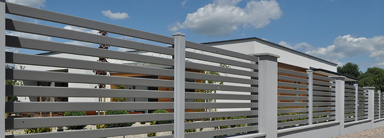 Aluminium-Rohrzaun für Dekorationen im Außenbereich mit schwarzer Pulverbeschichtung