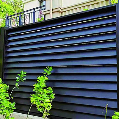 Gartenzaun Grade 6000-Serie Schwarz Pulver beschichtet Aluminium vertikaler Klingenzaun