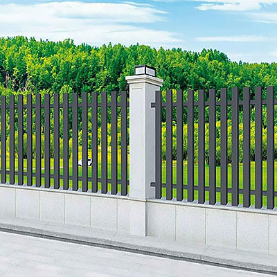 Gartenzaun Grade 6000-Serie Schwarz Pulver beschichtet Aluminium vertikaler Klingenzaun