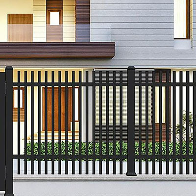 Gartenzaun Grade 6000-Serie Schwarz Pulver beschichtet Aluminium vertikaler Klingenzaun