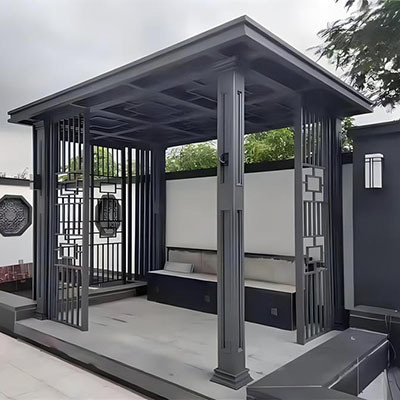Horizontale Gartenzaun Privatsphäre Aluminium Schieferplatten mit schwarzer Pulverbeschichtung Dorado