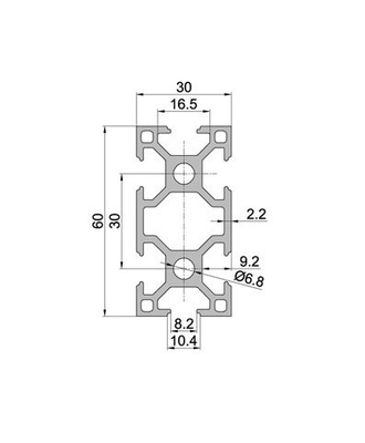 Zusammengepasste Größe Schwarze Anodisierte T-Schlitten Aluminiumprofile mit und 6063-T5-Profil