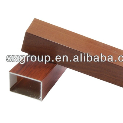 Holzfarbe Aluminium Quadratrohr mit Schweißdienst 1.5x0.75mm individuell gestaltete Dicke