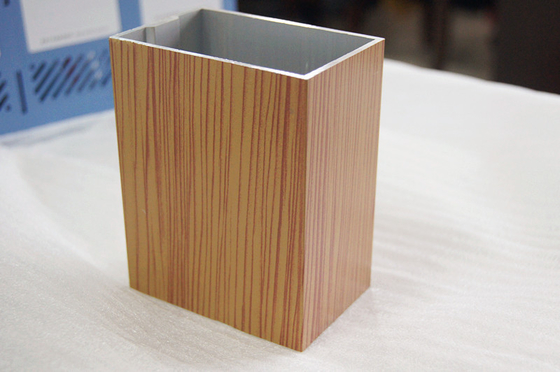 Holzfarbe Aluminium Quadratrohr mit Schweißdienst 1.5x0.75mm individuell gestaltete Dicke