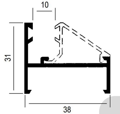7038 8025 744 3825 5020 3831 Aluminium-Extrusionsprofil für Kolumbien Fenster und Türen