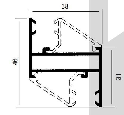 7038 8025 744 3825 5020 3831 Aluminium-Extrusionsprofil für Kolumbien Fenster und Türen