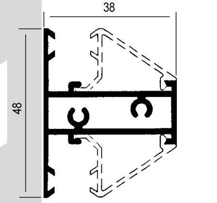 7038 8025 744 3825 5020 3831 Aluminium-Extrusionsprofil für Kolumbien Fenster und Türen