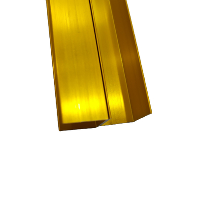 Custom Aluminiumprofile Gold Anodisierungs Aluminium Kanalprofil mit T5 Temper