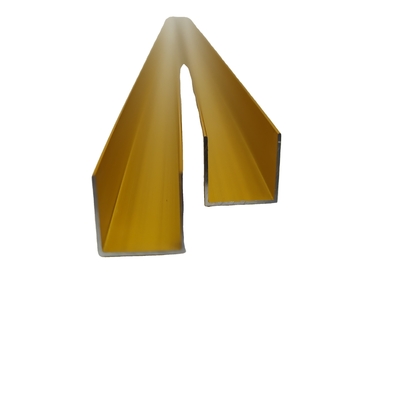 Custom Aluminiumprofile Gold Anodisierungs Aluminium Kanalprofil mit T5 Temper