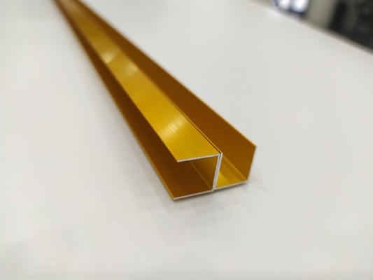 Custom Aluminiumprofile Gold Anodisierungs Aluminium Kanalprofil mit T5 Temper