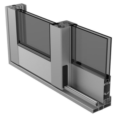 Grauer T3-T8 Aluminium-Extrusionsprofil für Doppelglasschiebetür von SHENGXIN TOP