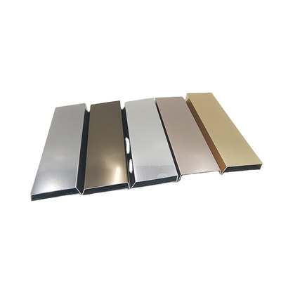 Polen Glas Küchenschrank Türen mit anodisierten gebürsteten Aluminiumprofilen OEM