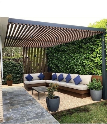 Bioklimatische Pergola aus Aluminium mit Anodisierungsrahmen und Außenpavillon