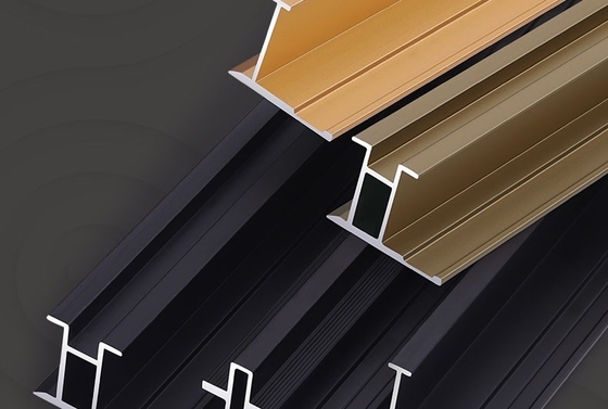 Gold- und Schwarz-Aluminium-Dekorprofile für Schiebetürrahmen und Schrank