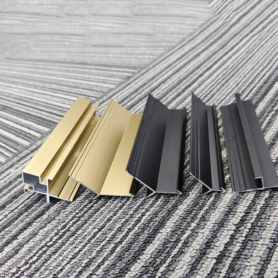 Dekoratives Aluminiumprofil für moderne Wohnungen Gold und Schwarz 0,8 mm-2,0 mm Dicke