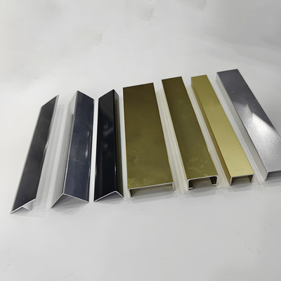 Dekoratives Aluminiumprofil für moderne Wohnungen Gold und Schwarz 0,8 mm-2,0 mm Dicke