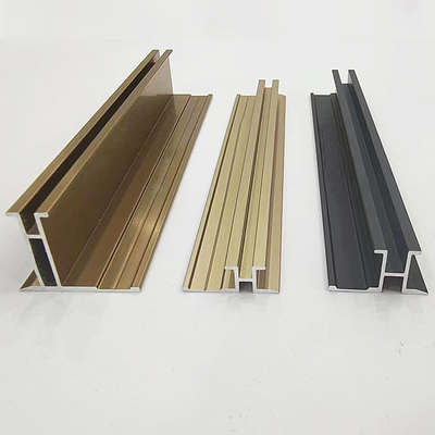 Dekoratives Aluminiumprofil für moderne Wohnungen Gold und Schwarz 0,8 mm-2,0 mm Dicke