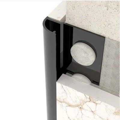 Runde Form Fliesen Ecke Trim Aluminium mit angepasster Farbe und Präzisionsschneiden