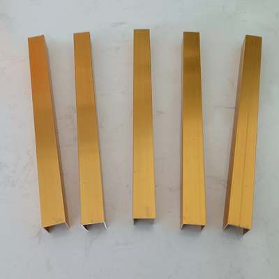 U-Kanal aus poliertem goldenem Aluminium für Aluminiumrahmenprofile aus 6063-T5