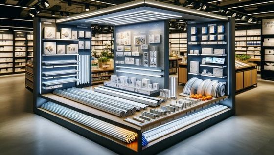 angepasstes 1m 2m 3m Aluminiumprofil für eingebettete LED-Beleuchtungsstreifen der Serie 6000