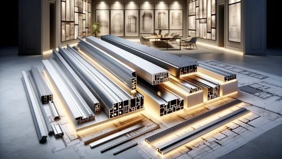 angepasstes 1m 2m 3m Aluminiumprofil für eingebettete LED-Beleuchtungsstreifen der Serie 6000