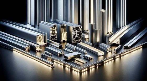 angepasstes 1m 2m 3m Aluminiumprofil für eingebettete LED-Beleuchtungsstreifen der Serie 6000
