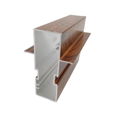Aluminiumprofile für Glastüren mit Holzkorntransformern in individuellen Größen und Designs