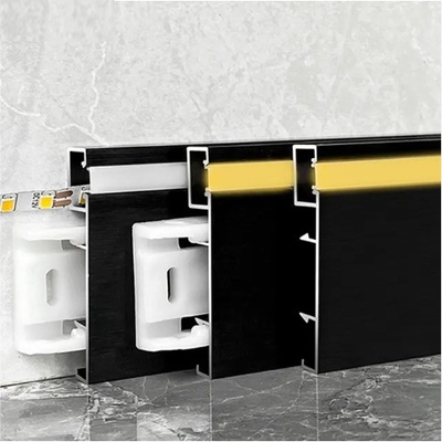 Moderne Wohnung schwarze Aluminium-Schienenprofile mit Led-Leuchten GB5237-2008 Standard