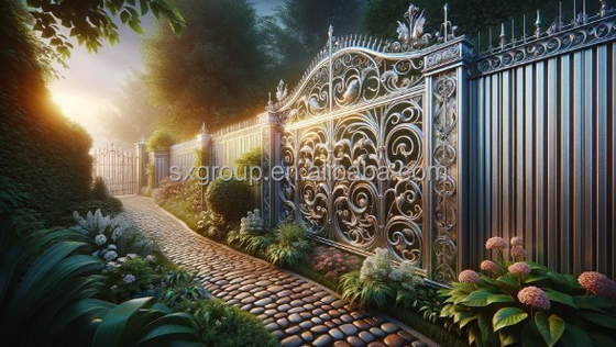 Gartenzaun Modclassic Design Stil Aluminium Metallzaun Paneele mit Zubehör