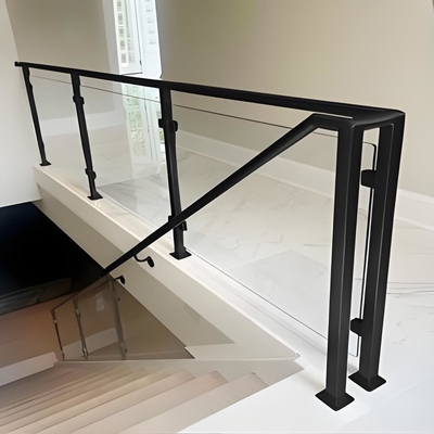 Bauernhaus-Stil U-Kanal-Rahmenlose Glasbalustraden-Handgriffe für Balkon-Treppengeländer