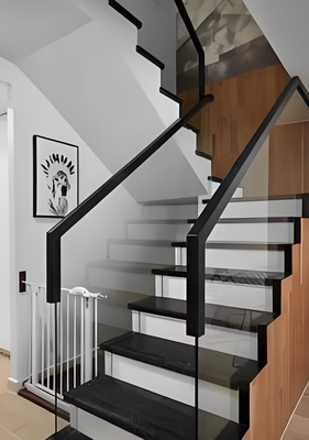 Bauernhaus-Stil U-Kanal-Rahmenlose Glasbalustraden-Handgriffe für Balkon-Treppengeländer