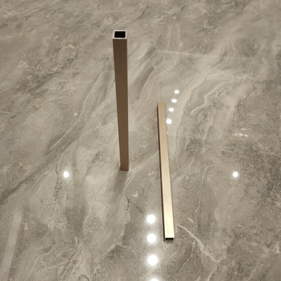 Titanium-Anodisierungs- gebürstete rechteckige Rohre Modernes Design Aluminiumlegierung Profil