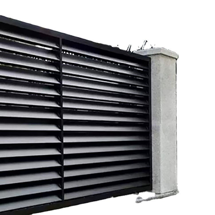 Datenschutz Schieferzaunplatten aus Aluminiummetall Schwarzpulver beschichtet für horizontale Zäune