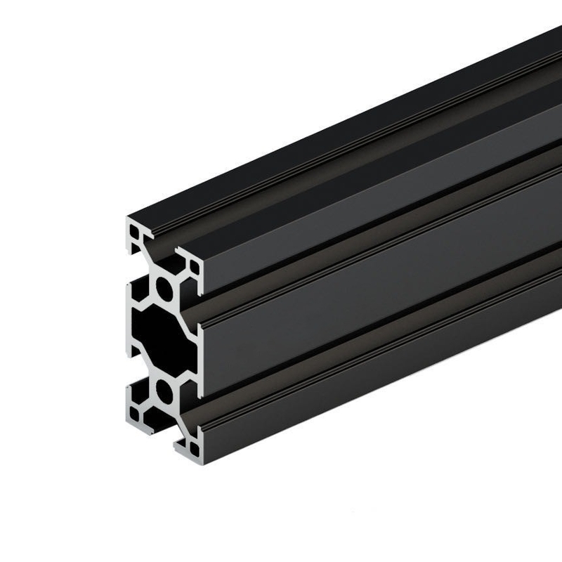 Zusammengepasste Größe Schwarze Anodisierte T-Schlitten Aluminiumprofile mit und 6063-T5-Profil