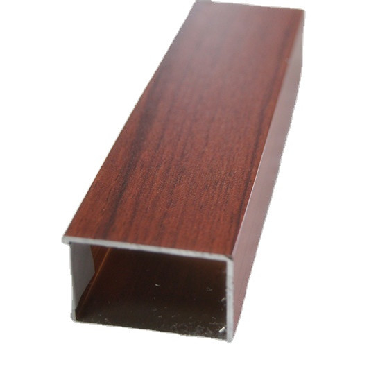 Holzfarbe Aluminium Quadratrohr mit Schweißdienst 1.5x0.75mm individuell gestaltete Dicke