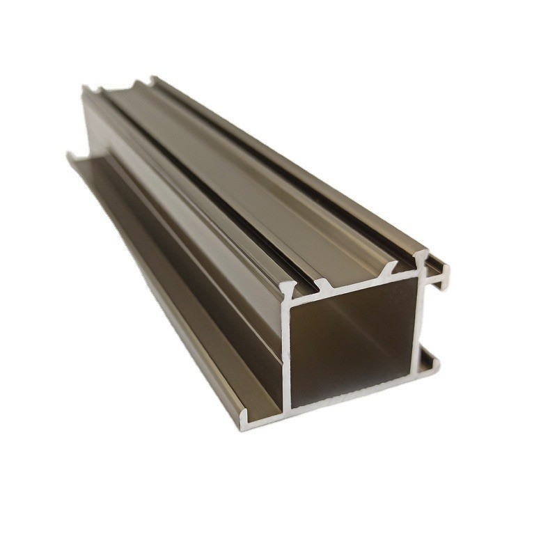 6063-T5 Champagner Bronze Anodisierte Aluminiumprofile für Schiebefenster- und Türrahmen