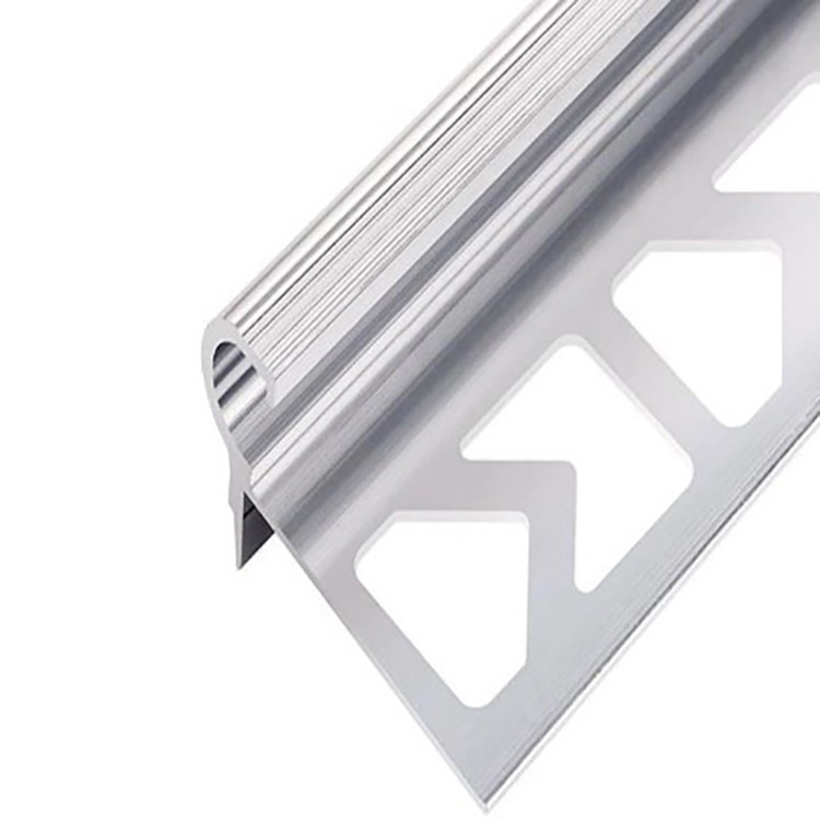 2023 Shengxin Bright Silver Aluminium Dekorativ Treppen Nasen Profile für Bodenverkleidungen