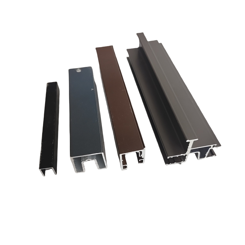 angepasste Farbpulverbeschichtung Türfenster Aluminiumprofile für individuelle Extrusionen